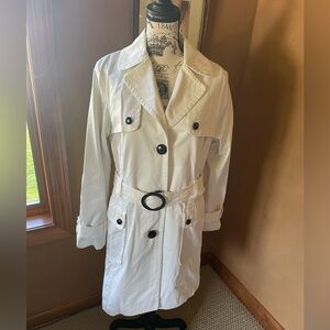 Banana Republic Women’s White Belted Trench Coat
